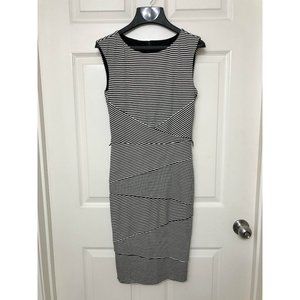 White House Black Market Striped Sheath Dress Sz 2